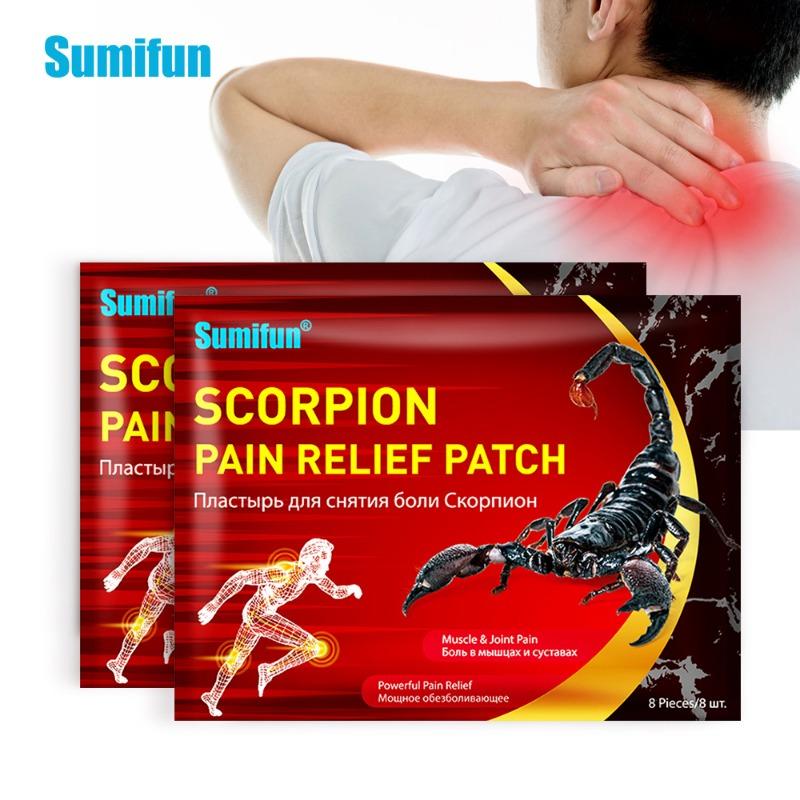 8/16/32Pcs Sumifun Scorpion Pain Relief Patch External Body Care Plaster Relieve Muscle & Joint Discomfort for Neck Shoulder Back Body Care
