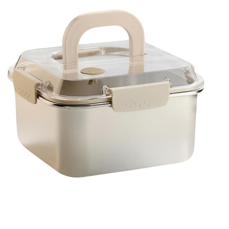ZISIZ Portable 304 Stainless Steel Food Storage Container with Lid