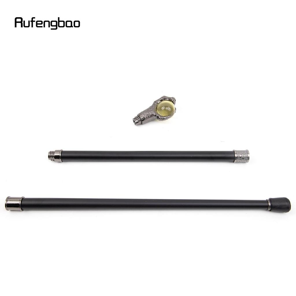 Drakklo Grepp Ljusgul Glasboll Silver Gångstav Mode Dekorativ Gångpinne Cosplay Gångstavsknopp Biskopsstav 93cm