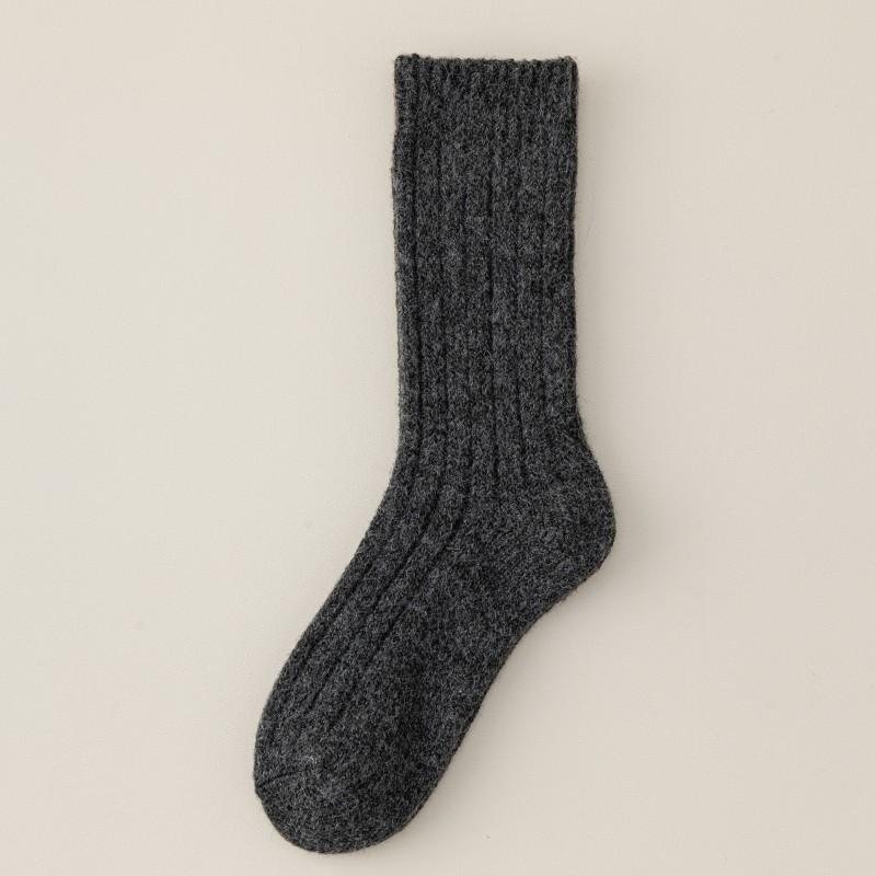 Socks Medium Tube Socks Thick Needle Thickened Wool Socks Classic Retro Color Warm Stacking Socks