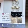 Cellphone Lanyard Black Cat Pendant Keyring Key Chain Mobile Phone Chain  Schoolbag