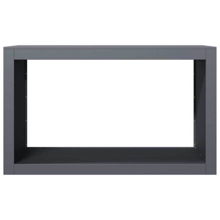 VidaXL Portant de bois de chauffage anthracite 100x40x60 cm acier, magasin de bûches, porte-bûches de cheminée, support de 850984