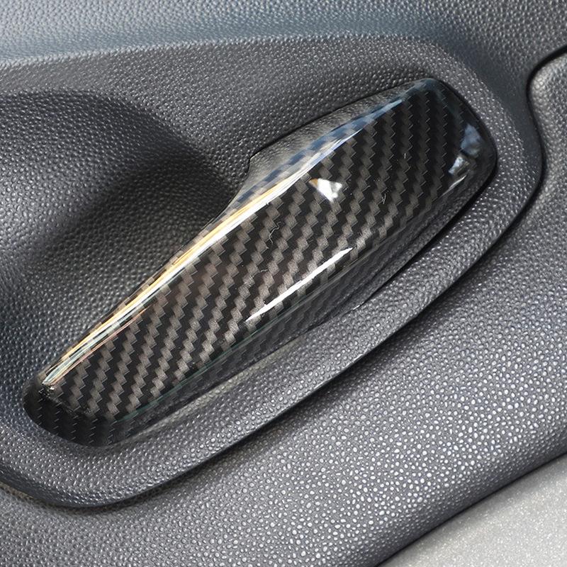 Car Door Armrest Handle Cover Carbon Fiber For Mercedes Smart Fortwo 451 2009-2014 Trim Door Bowl Frame Stickers Interior