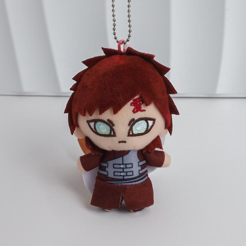 11cm Naruto Shippuden Anime Peripherals Plush Toy Keychain Naruto Cartoon Kakashi Gaara Cotton Toy Key Ring&Bag Hanger Ornament