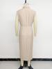 Elegant Summer 2026 Shirt Collar Waist-Cinching Dress