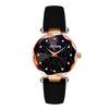 Women Fashion Retro Belt Quartz Movement Wristwatch Starry Sky Dial Watch