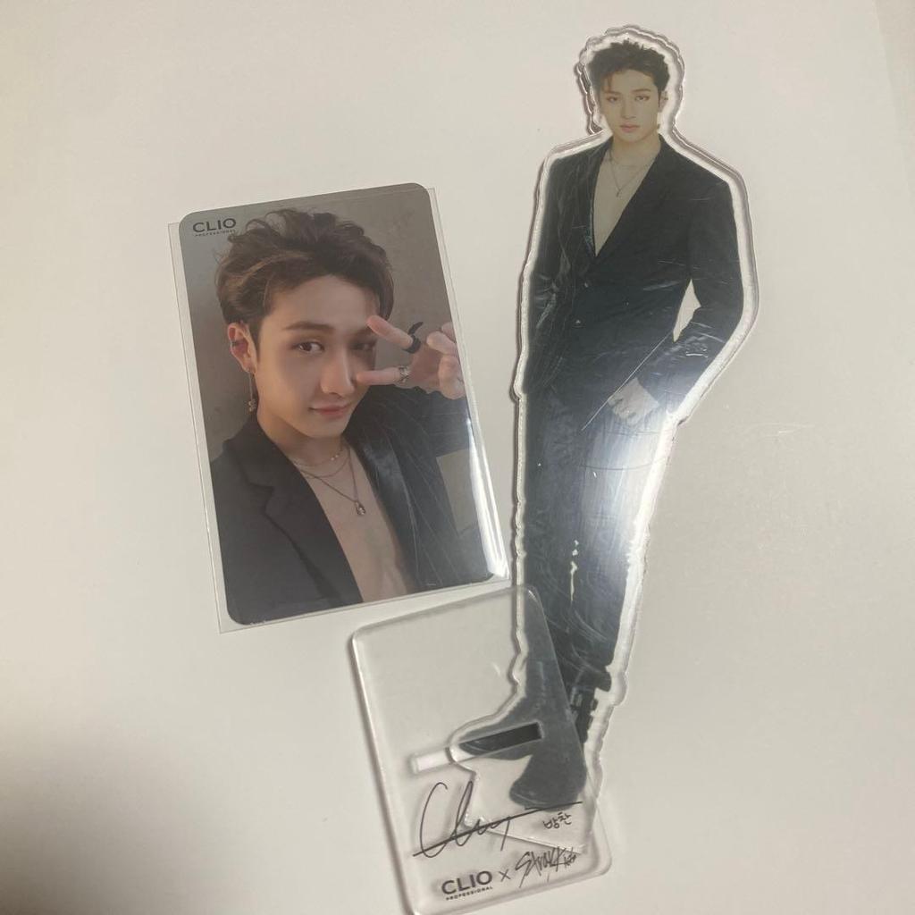[USED] Clio Stray Kids Bang Chan trading card acrylic stand