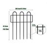 10Pcs Decorative Garden Fence 13x24Inch Square Metal Fence Panels Pet Dogs Animal Barrier for Outdoor Yard Decoration