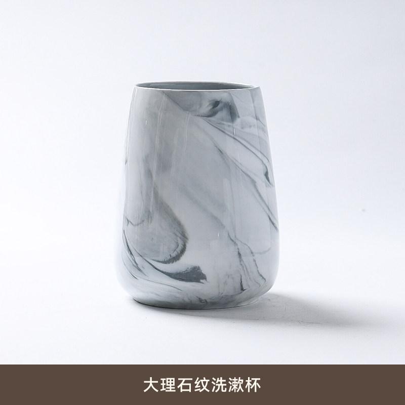 Nordic Marble Ceramic Mousse Foam Lotion Bottle Shampoo Refill Bottle Bathroom Accessories Modern Marble Ceramic Soap Dispenser