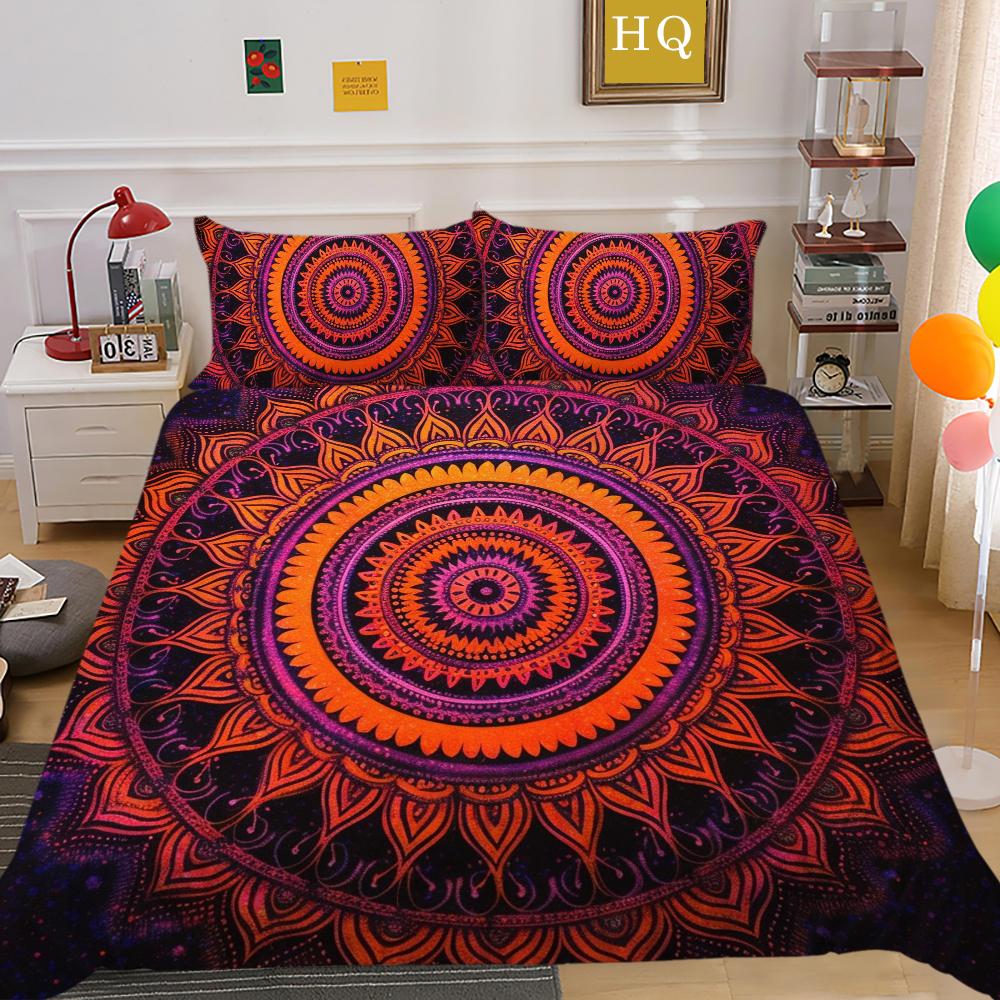 Set de lenjerie de pat cu imprimare 3D Datura Husă Cuverturi de pat din poliester Cuvertură de pat de lux pentru fete lenjerie de pat moale pentru acasă