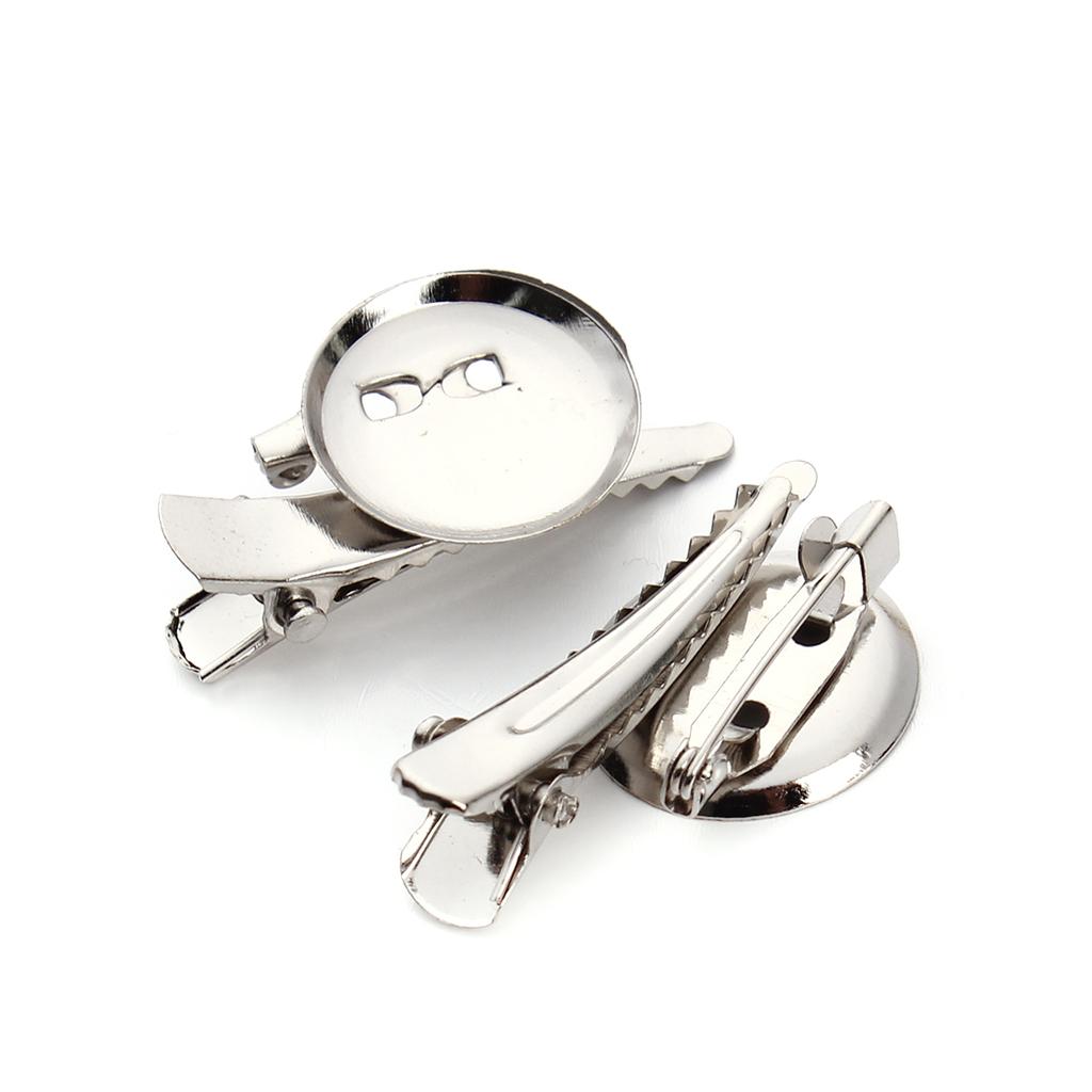 20Pcs/lot Round Brooch Hairpin Base 19/23/29mm Cabochon Blank Tray Brooch Hairpins for DIY Clothing Headdress Making Accessories