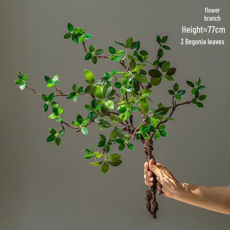 Bionic Begonia: Artificial Luxury Green Plant Dining Table Decoration