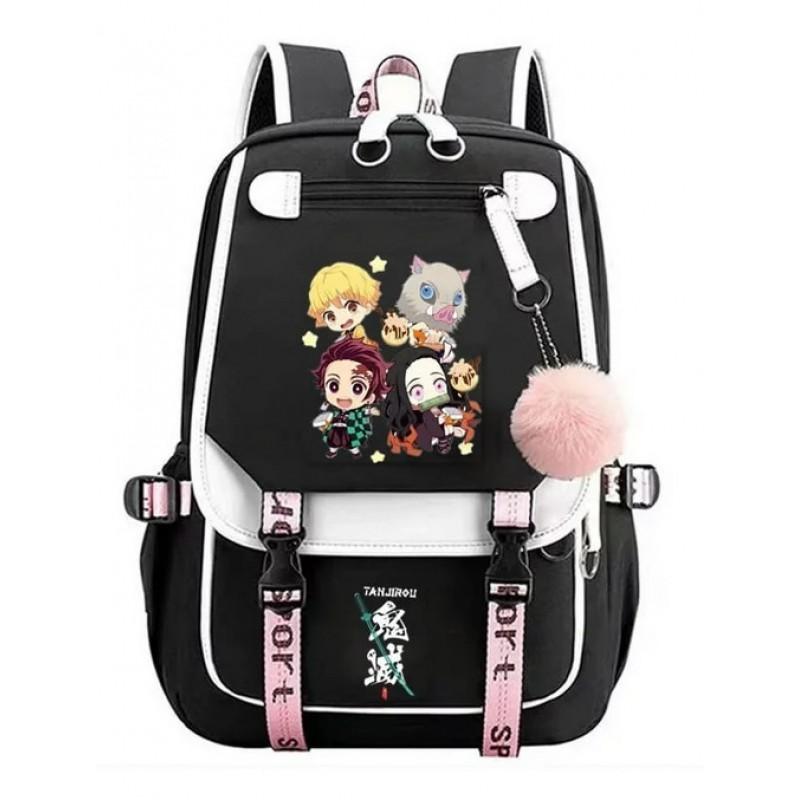 Plecak Tematyczny Anime dla Nastolatków i Studentów Duża Pojemność Torba na Laptop z Portem USB Tkanina Oxford