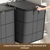 Black Foldable Wardrobe Storage Box | Stackable Large Capacity Organizer, Space-Saving Thickened Moving and Packing Bag with Dual Zippers and Handles
