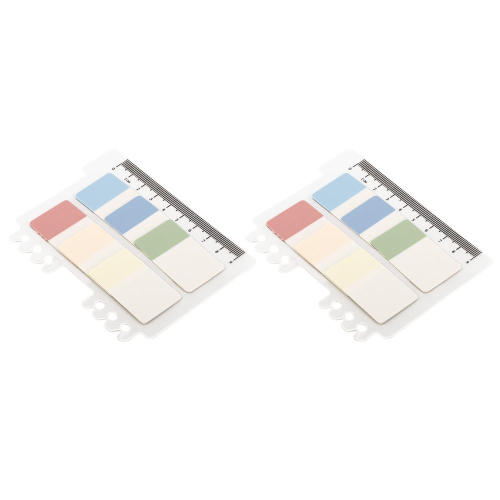 2set 6 Colors Transparent Sticky Notes Self-Adhesive PET Sticky Notes File Classification
