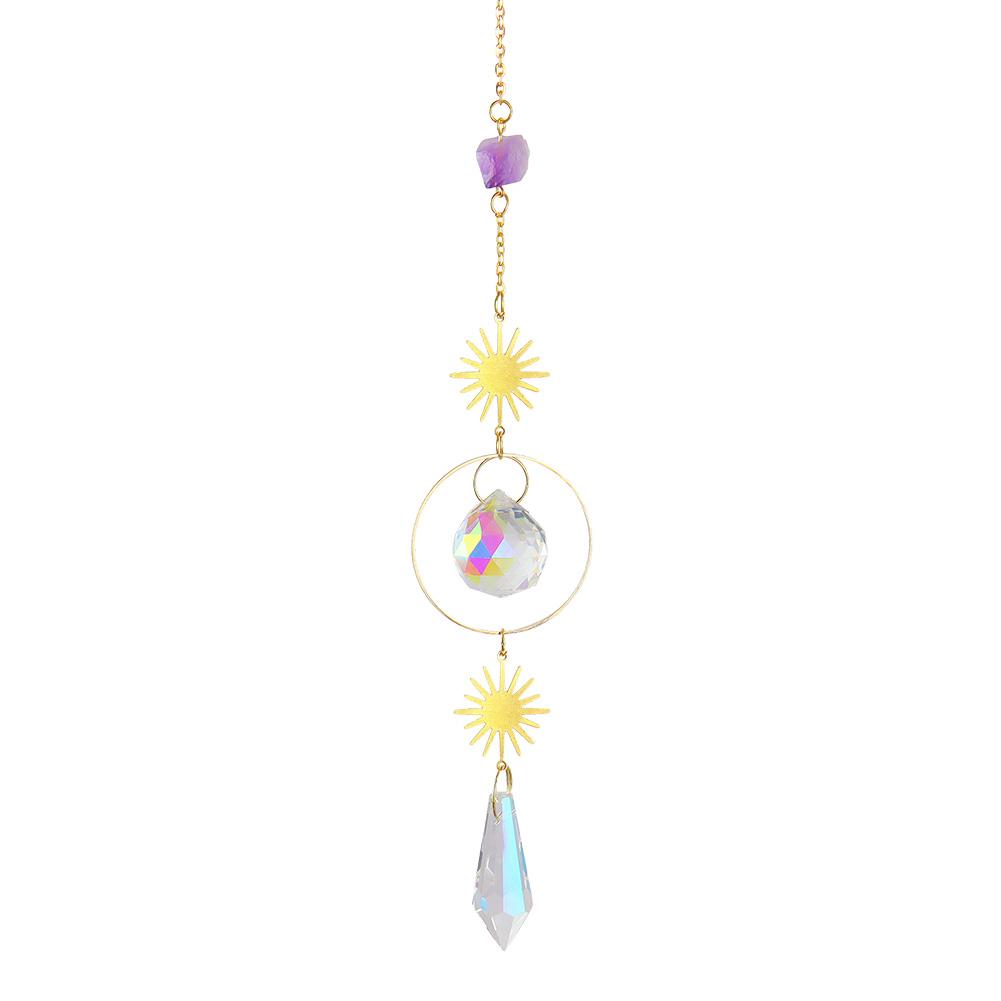 Crystal Prisms Pendant Creative Hanging Sun Catcher Versatile Sun Catcher Wind Chime for Wedding Decoration