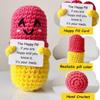 Crochet Emotional Support Chill Pill Caring Gifts Desktop Ornament Handmade Knitted Emergency Pills With Card Home Room Decor