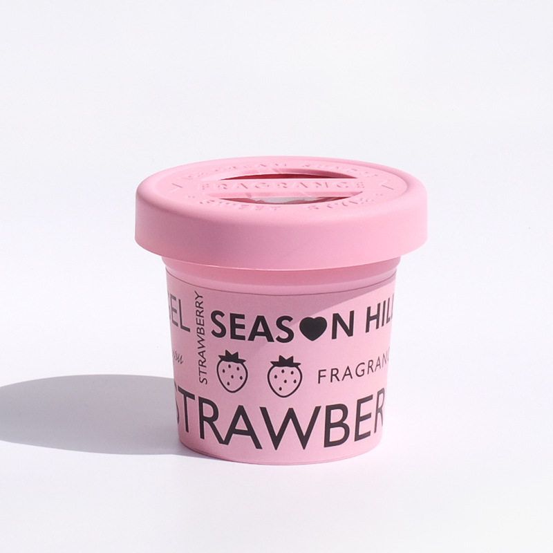 

Ice Cream Flameless Aromatherapy Car Solid Fragrance Balm, Living Room Air Freshener, Home Fragrance Purifier, Aromatic Diffuser Pink (Zhizhi Berry)