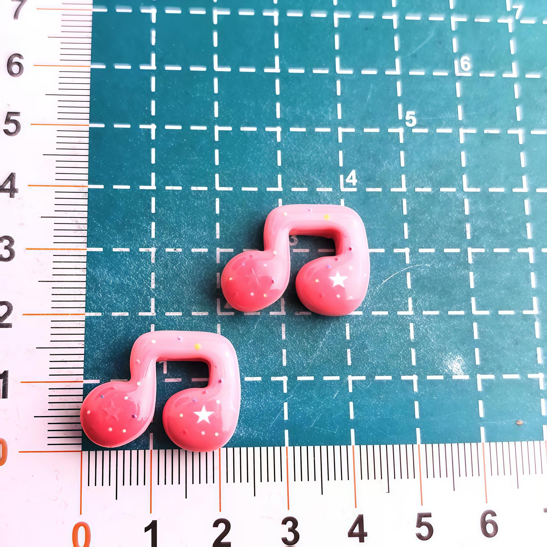 Musical Note Star Resin Accessories: Phone Case, Hair Clip, Tie, Keychain, Sticker Small Card