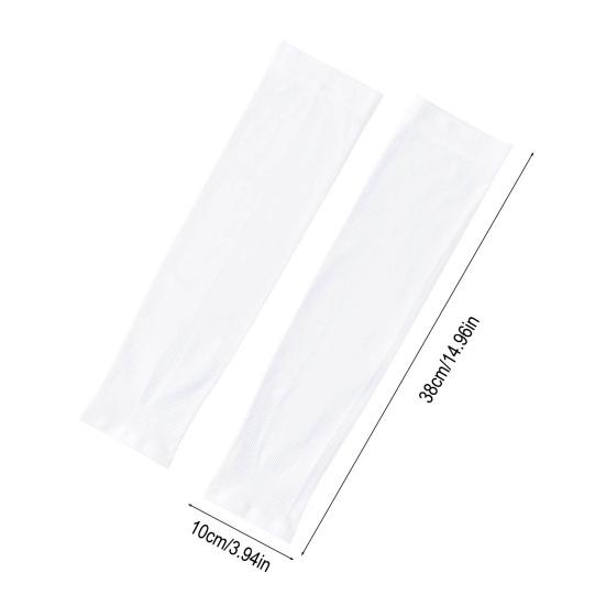 2 Stück Sommer Eis Seide Armstulpen UV-Schutz Atmungsaktiv Anti-Rutsch Elastisch Herren Damen Outdoor Radfahren Angeln Langes Kühlendes Arm Cover