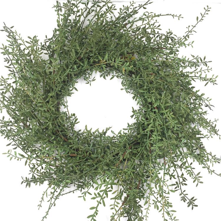24/28 Inch Artificial Green Grass Wreath for home Decoration Wholesale (Army Green,28 )