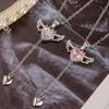 Cupid's Heart Necklace for Women's Niche Love Collarbone Sweater Chain New Style Inlaid Luxury High-end