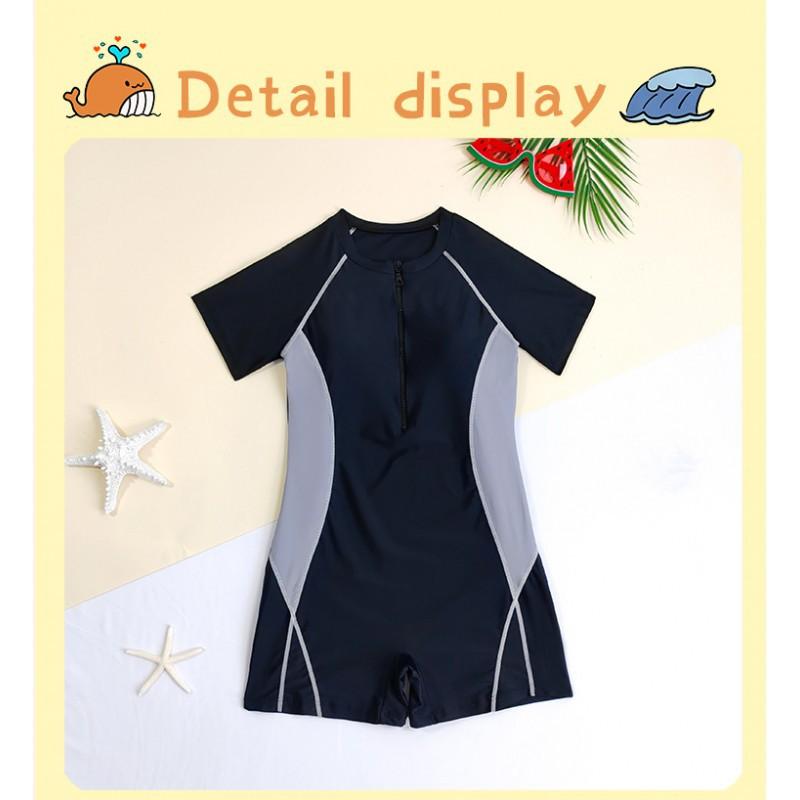 Girls 'swimsuits Middle-aged Children's One-piece Boxers Conservative Fashionable Breathable Swimming Training Clothes