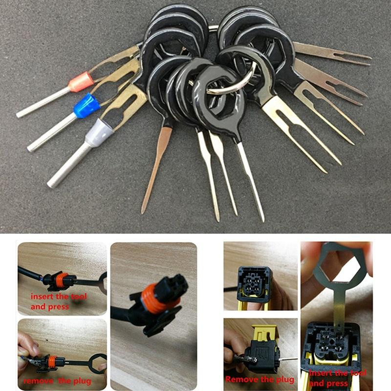 YIQI Auto Terminal Removal Tool Key Set 21pcs Pin Car Electrical Wire Crimp Connector Extractor Puller Release Pin Kit YIQI Auto Terminal Removal Tool Key Set 21pcs Pin Car Electrical Wire Crimp Connector Extractor Puller Release Pin Kit