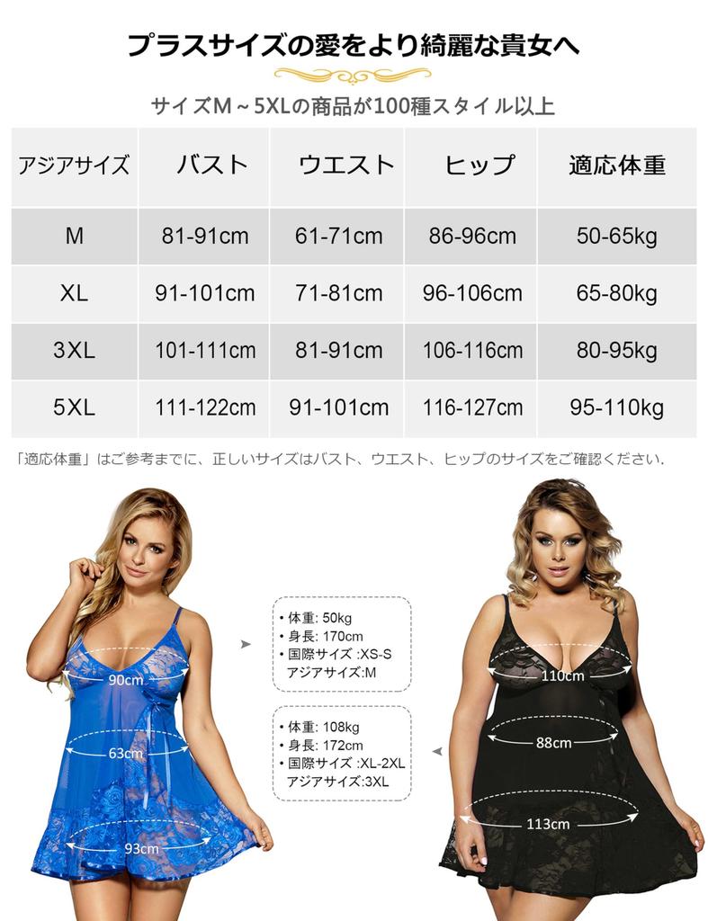 Large Sexy Summer Floral 5L [comeondear] Babydoll, Size, Negligee, Lingerie, Extreme, Women's Slip, Underwear, Lace, See-through, Blue, Red, Black,