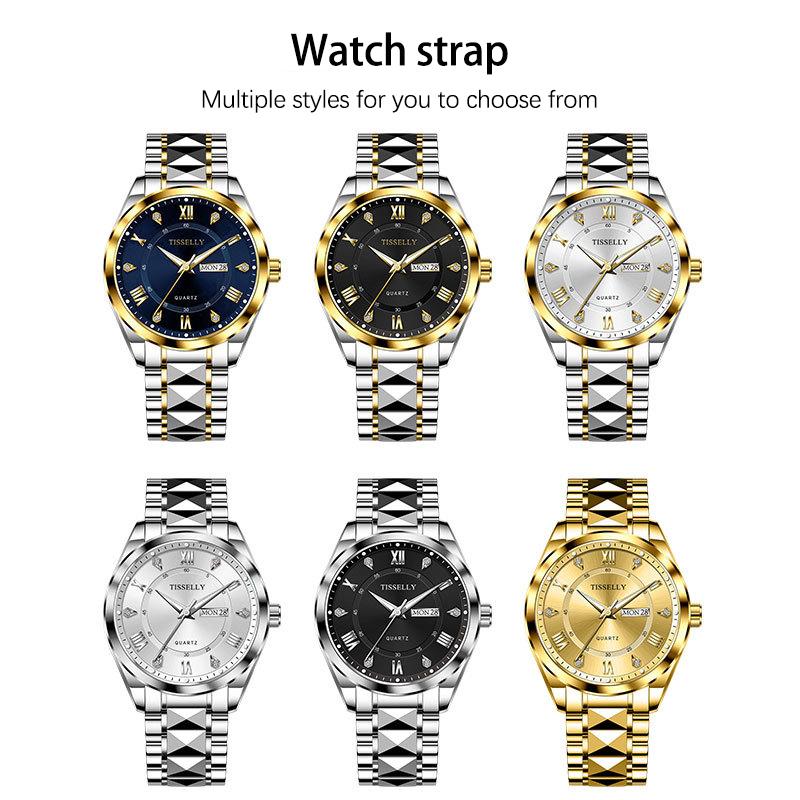 UTHAI CQ409 Fashionable Men watch waterproof luminous calendar quartz watch light luxury clock giftwatches for man