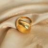 Chunky Stainless Steel Rings For Women 18k Gold Plated Waterproof No Tarnish Geometric Glossy Simple Women's Ring Jewelry