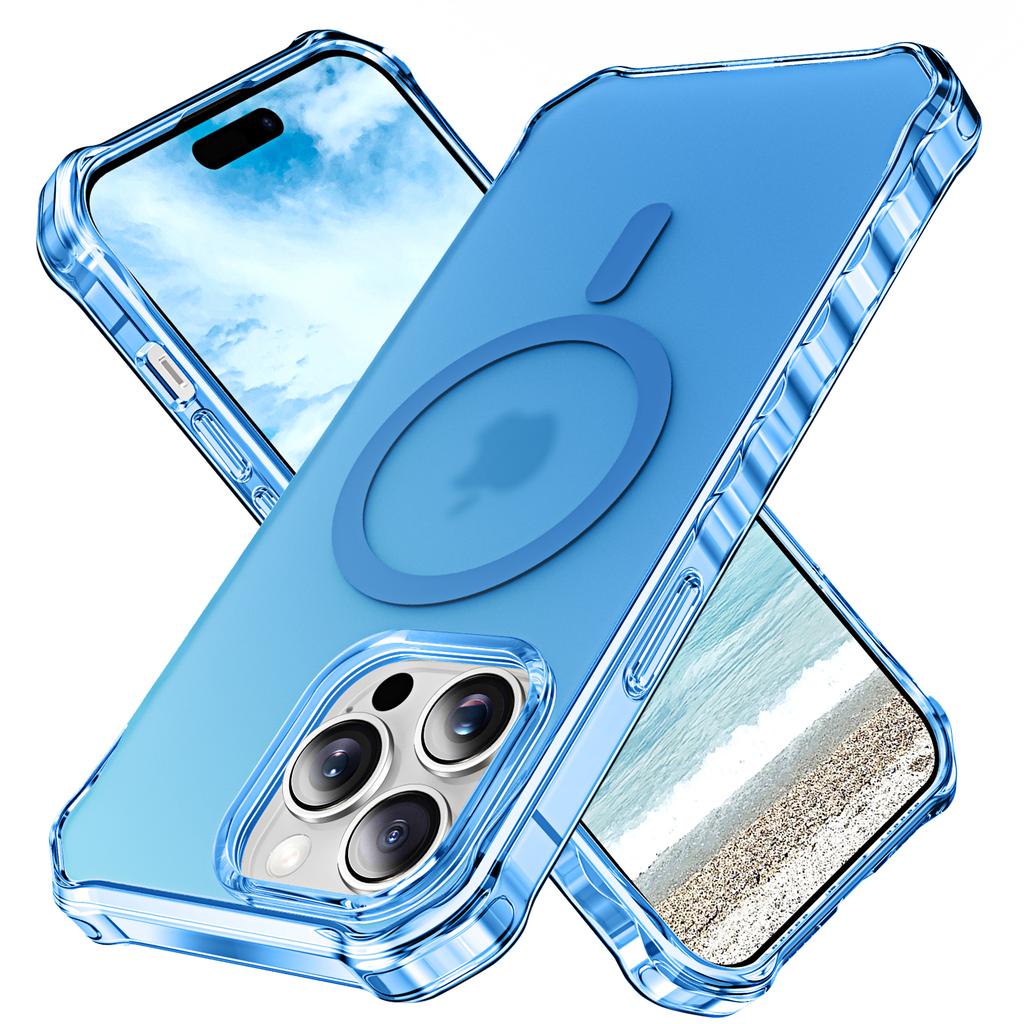 For iPhone 14 Pro Case Compatible with MagSafe Small Wavy Edge PC + TPU Phone Cover