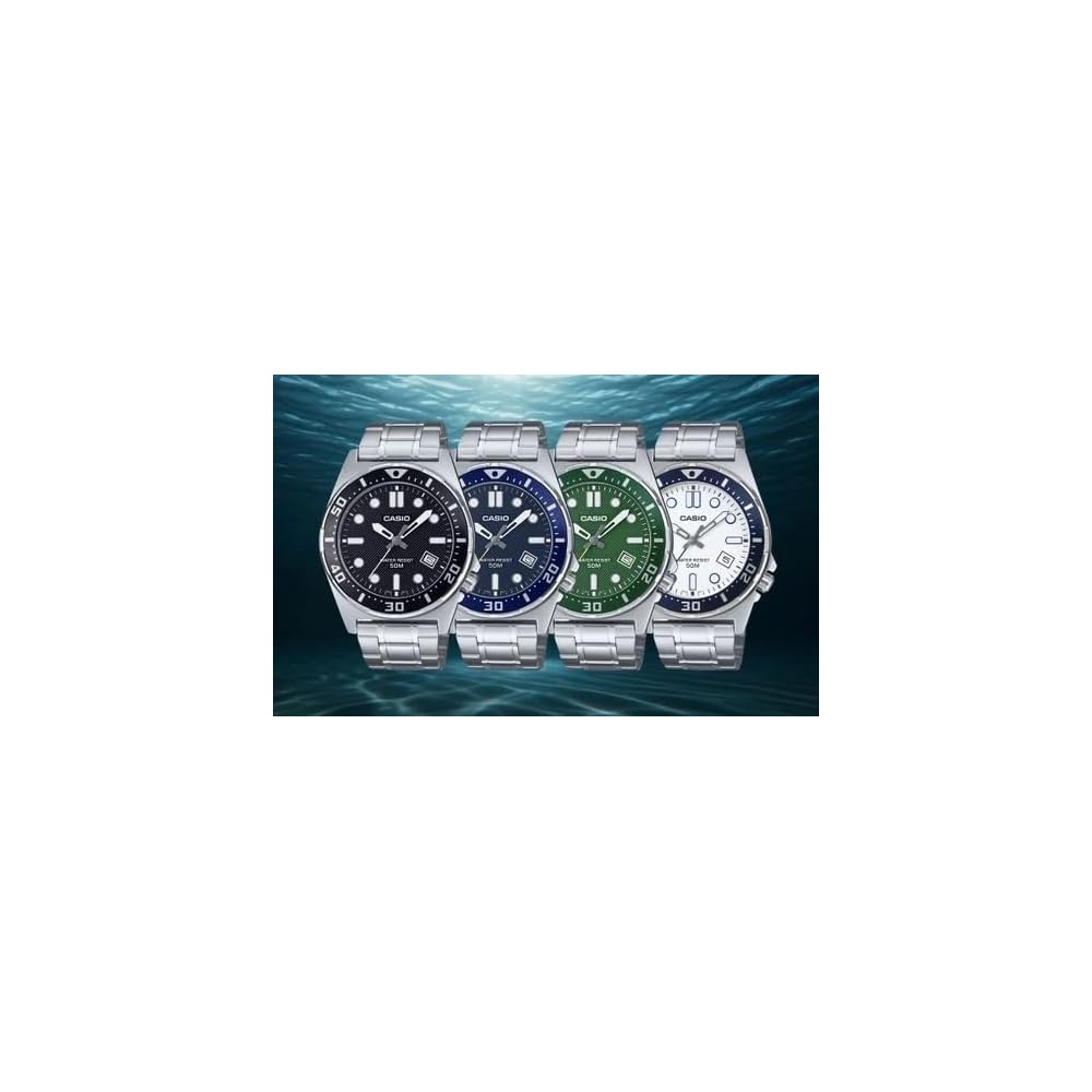 Casio MTD-135D-2AVDF Silver Men's Watch Stainless Steel Water Resistant Quartz