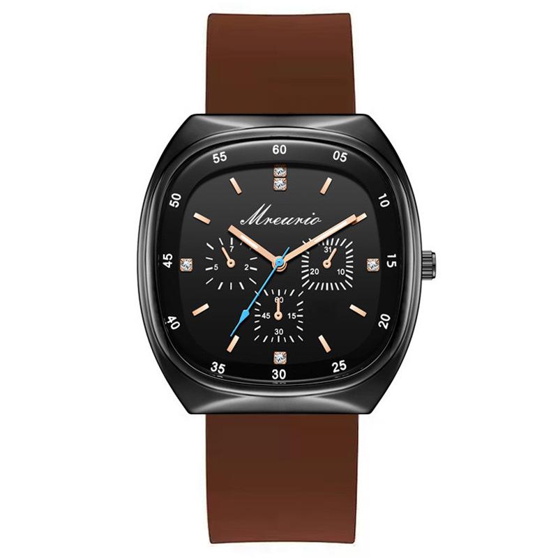 Luxury Wrist Watches Fashionable Casual Men Quartz Watch Silicone Strap Large Dial Men Wath Best Gift Clock