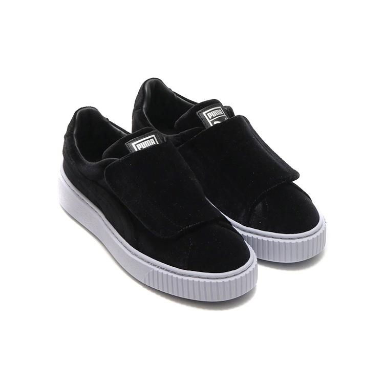(WMNS) PUMA Basket Platform Strap 'Black And White' Women's 364068-01