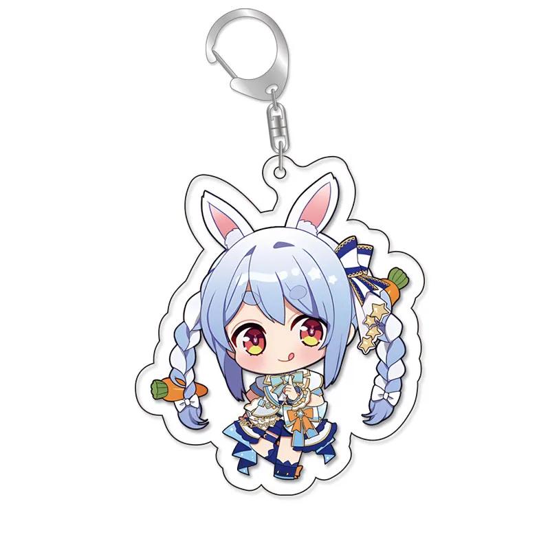Lovelive Vtuber Nakiri Ayame Shirakami Fubuki Minato Aqua Gawr Gura Cute Cartoon Keychain Kawaii Keyring Bag Parts & Trendy Gift
