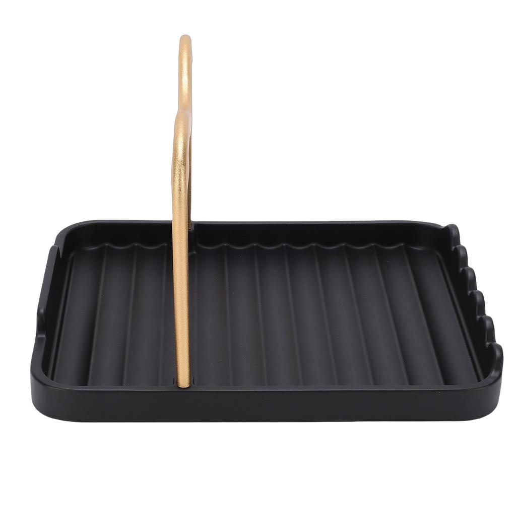 Pot Lid Holder Aluminum Desktop Lid and Spoon Rest Holder Thickened with Non Slip Pads for Kitchen Countertop Cooking