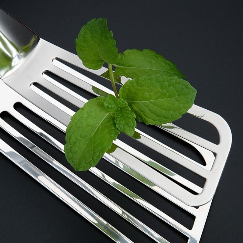 Multifunctional Kitchen Cooking Clamp Large Steel Spatula Tongs for Flipping Grilling and Serving Food Steak Hamburger