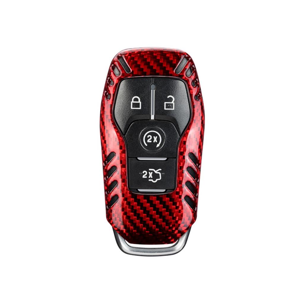 Carbon Fiber Car Key Case Shell For Ford Fusion Mondeo Mustang F-150 Explorer Edge T-Carbon Key Cover Protect Key