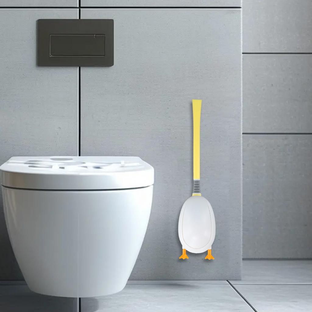 Unique Duck Design Toilet Brush and Holder Set for Complete Bathroom Clean