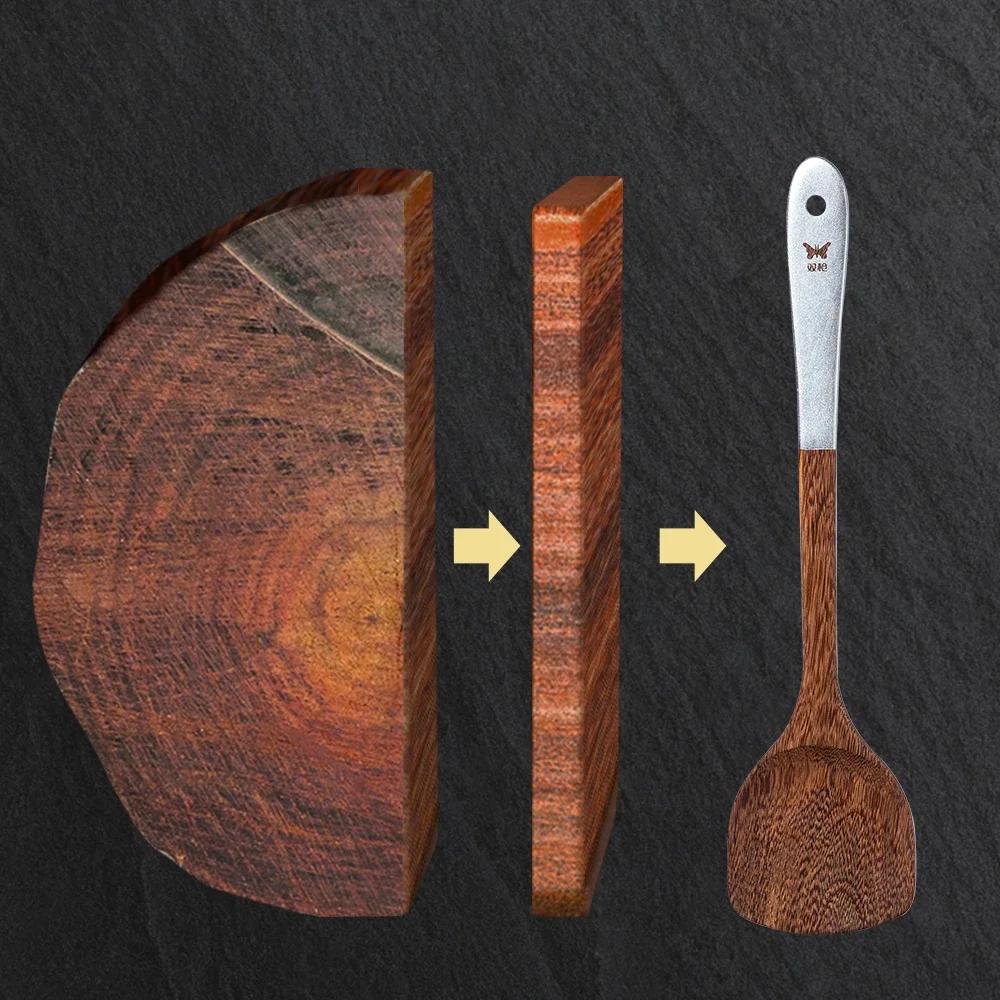 Wooden Spatula Non Stick Pan Special Stir Fry Shovel Wooden Pan Shovel Heat-resistant Wooden Spoon Kitchen Cooking Utensils