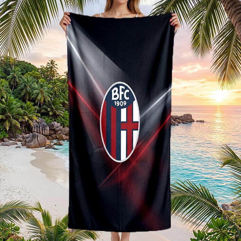 Asciugamano da Spiaggia Asciugatura Rapida in Microfibra Assorbente Portatile da Viaggio Asciugamano da Nuoto Stampa Bologna FC