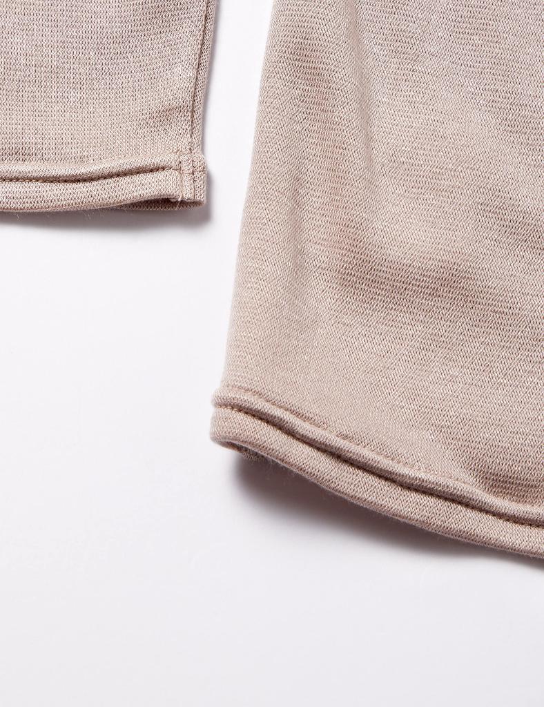 Mizuno Breath Thermo Underwear Round Neck Long Sleeve and Greige Size LL Plus, Women's Shirt, Moisture-Wicking Heat-Generating Undergarment, (Boxed),