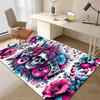 1PC Skull Dark Gothic Pattern printed Carpet Rug for Living Room Bedroom Home Sofa Decoration,Non-slip Floor Mat Floor mat