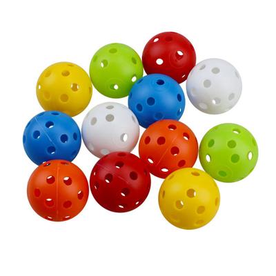 10 pelotas de golf para interior y exterior, con flujo de aire, para práctica de golf