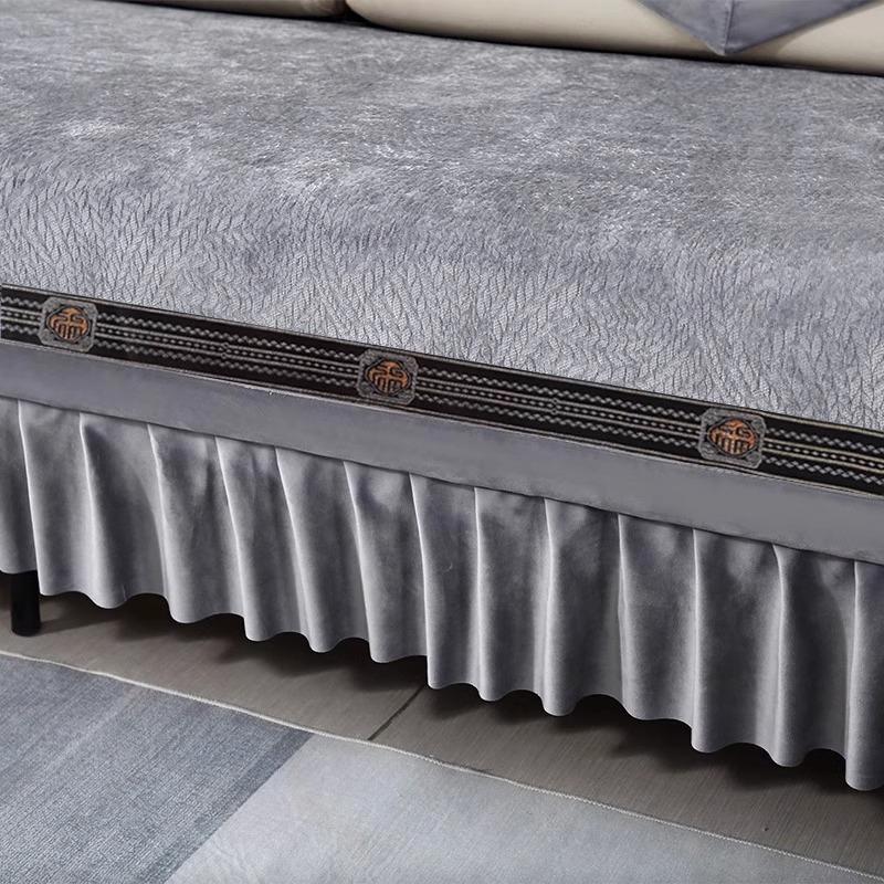 Sofa Kissen Universal Rutschfest Zu Allen Jahreszeiten, Hochwertiges Sitzkissen, Einfache Moderne Leder Sofa Abdeckung, Rückenlehnen Handtuch Abdeckung Stoff Neues Modell