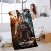 The W-Witcher 3 W-Wild Hunt Game Microfiber Blanket Quick Drying Beach Towels Oversized Super Absorbent Pool Towel Blanket
