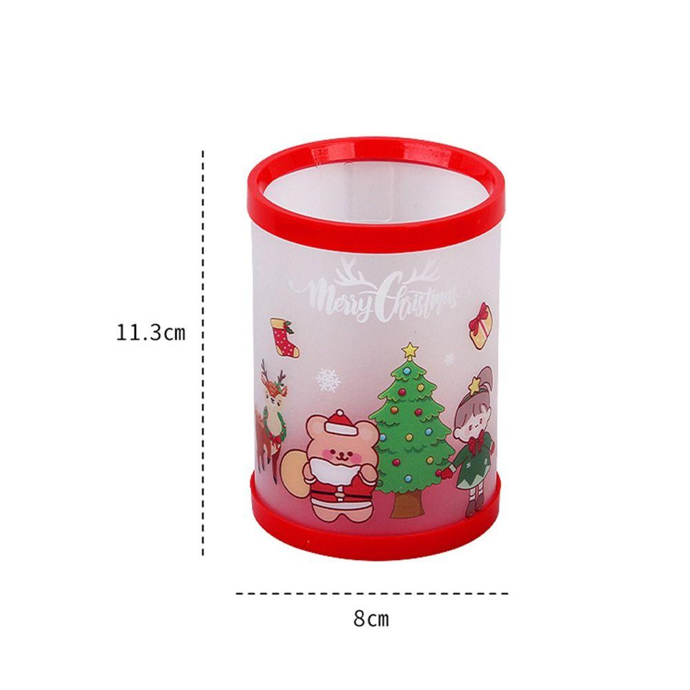 Stand Case Desktop Makeup Brush Holder Christmas Pen Holder Mini Makeup Box Stationery Organizer