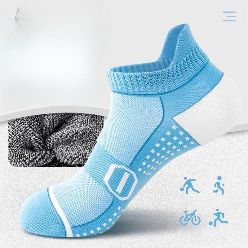 Men's Running Socks, Summer Thin, Anti-odor, Sweat-absorbing, Marathon Men's Sports, Pure Cotton Short Tube Basketball