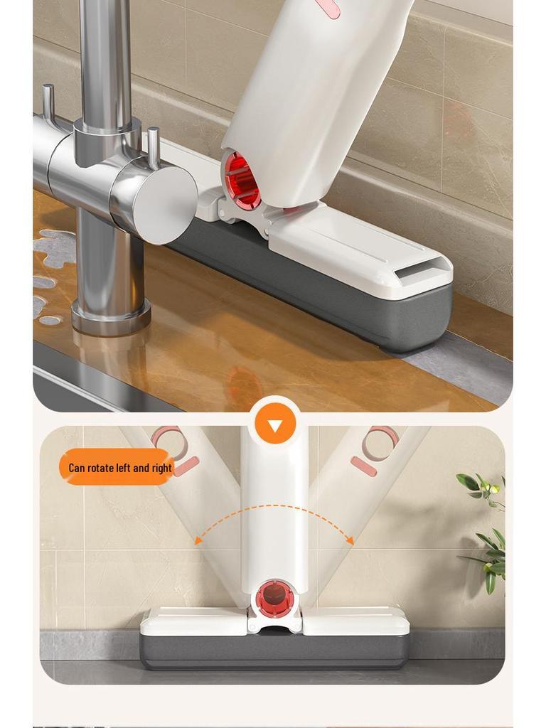 Compact Hands-Free Multi-Purpose Sponge Mop for Absorbent Cleaning: Perfect for Desktops, Kitchens, Bathrooms, and Glass.